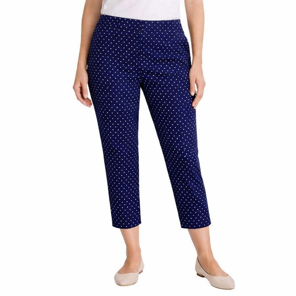 Talbots Signature Crop Pants Polka Dot Stretch Crop Pants Size 12P NWOT